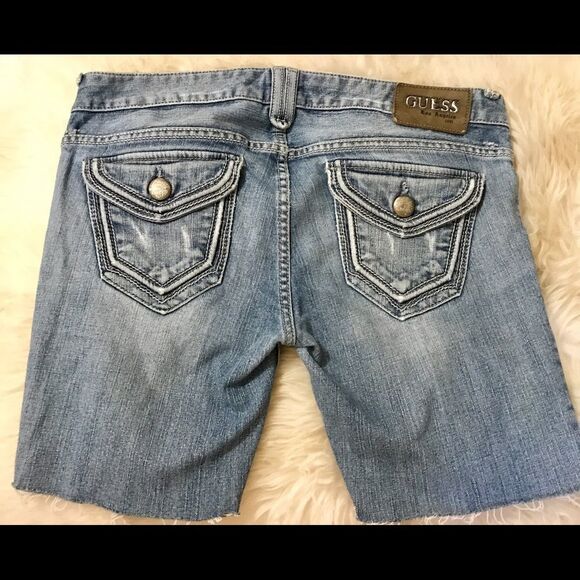 Guess Cut-Off Denim Shorts - Picture 3 of 9